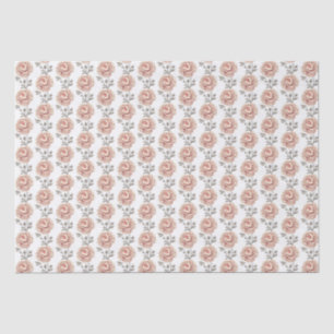 Elegant Vintage Pink Peony Flower Tissue Paper