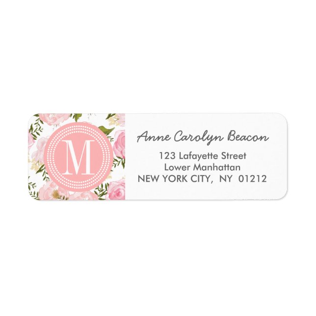 Elegant Vintage Pink Roses Personalised (Front)