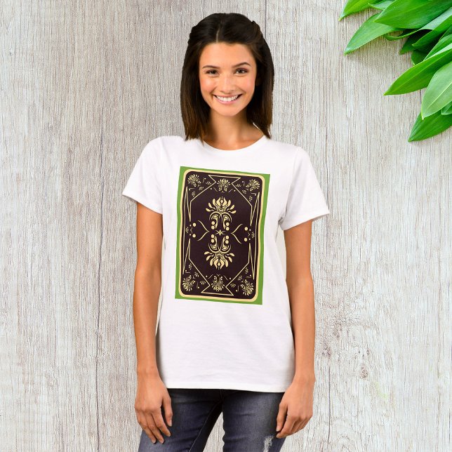 Elegant Vintage Playing Card Black Gold T-Shirt (Creator Uploaded)