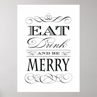 Elegant Vintage Poster: Kitchen, Bar or Restaurant Poster