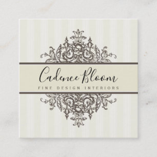 ELEGANT VINTAGE pretty beautiful renaissance ivory Square Business Card