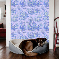 Elegant vintage purple blue toile de jouy