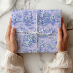 Elegant vintage purple blue toile de jouy wrapping paper<br><div class="desc">Vintage purple blue toile de jouy Wrapping Paper. This toile de jouy vintage Gift Bag is inspired by the exquisite designs of french countryside scenes. These sophisticated Toile prints are an all time rage at the moment, The designs are classic and romantic with stylish classy colours. The perfect Wrapping Paper...</div>