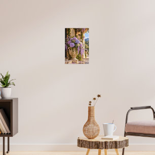Elegant Vintage Purple Hydrangea Floral Wall Art –