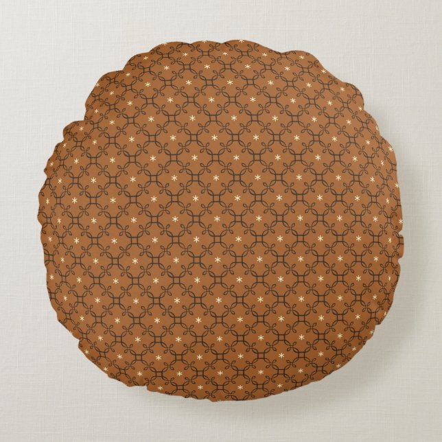 Elegant vintage quatrefoil Beethoven cover CC1252 Round Cushion (Front)