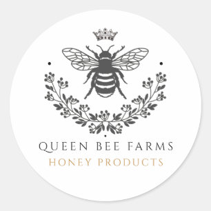 Elegant Vintage Queen Bee Product Label