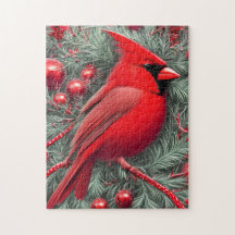Elegant Vintage Red Cardinal Christmas