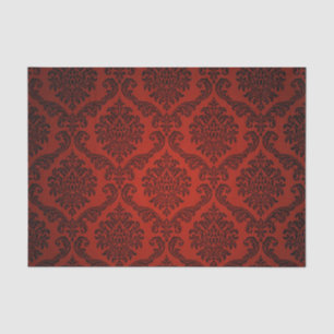 Elegant Vintage Red Damask Tissue Paper