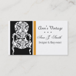 Elegant Vintage Retro Modern Antique Vintage Chair Business Card