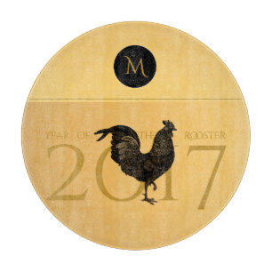 Elegant Vintage Rooster Year 2017 Cutting Board
