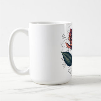 Elegant Vintage Rose – Floral Art T-Shirt Design Coffee Mug