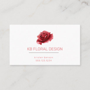 Elegant Vintage Rose Floral Business Card 