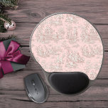Elegant vintage rose gold toile de jouy  gel mouse mat<br><div class="desc">Elegant vintage rose gold toile de jouy monogram Mouse Pad. Toile prints are an all time rage at the moment, this is an elegant and ornate vintage toile de jouy pattern featuring a beautiful romantic scene from the french countryside. This pattern style is currently trending for home decor, clothes, mobile...</div>