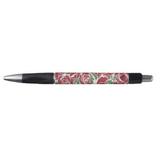 Elegant Vintage Rose Pattern - Red & Green Floral 