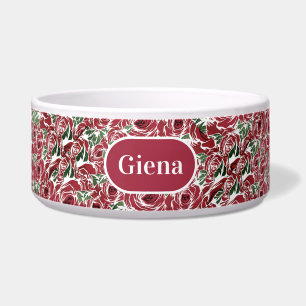 Elegant Vintage Rose Pattern - Red & Green Floral