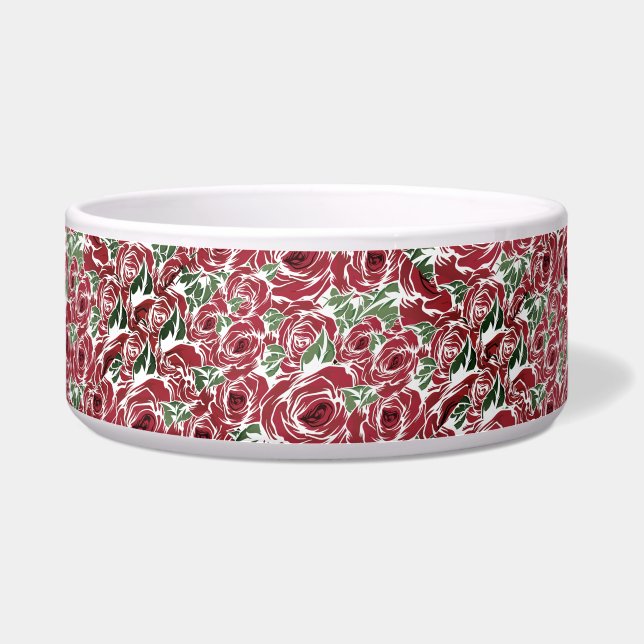 Elegant Vintage Rose Pattern - Red & Green Floral  (Front)