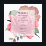 Elegant vintage rose wedding programme<br><div class="desc">An elegant and romantic wedding collection,  with a beautiful floral bouquet design,  made of pink vintage roses.</div>