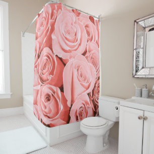 Elegant Vintage Roses Floral Shower Curtain