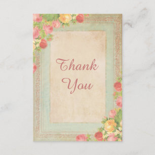 Elegant Vintage Roses Thank You