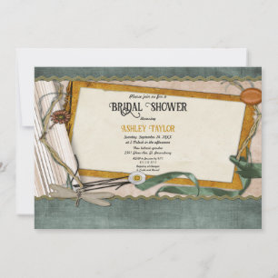 Elegant Vintage Rustic Classy Formal Bridal Shower Invitation