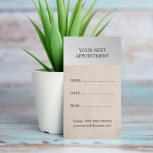 Elegant Vintage Salon Appointment Card