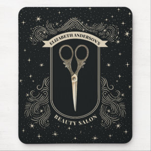 Elegant Vintage Scissors Hair Salon Mouse Mat