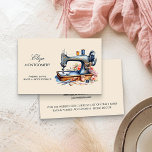 Elegant Vintage Sewing Machine Business Card<br><div class="desc">Make a statement with this elegant cream-coloured business card featuring a classic vintage sewing machine design. This card is ideal for showcasing your sewing skills and creating a lasting impression on clients featuring a detailed watercolor illustration of a classice sewing machine, conveying both artistry and professionalism. Perfect for seamstresses, quilters,...</div>