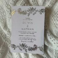 Elegant Vintage Silver & White Floral Wedding