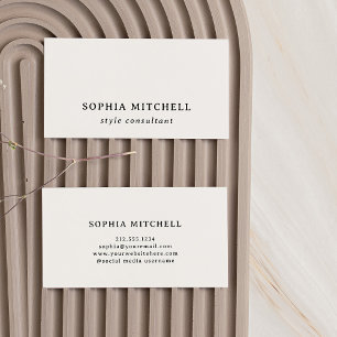 Elegant Vintage Simple Minimal Black and White Business Card
