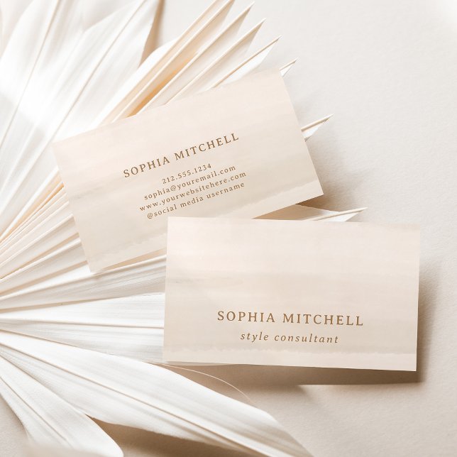 Elegant Vintage | Simple Minimal Neutral Business Card (Creator Uploaded)