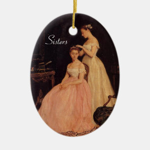 Elegant Vintage Sisters Ornament