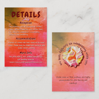 Elegant Vintage Skateboard Wedding Details Enclosure Card
