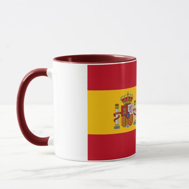 Elegant Vintage Spanish Flag Covered Ceramic Mug (Left)