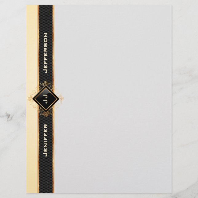Elegant vintage Stationery Paper Custom Letterhead (Front)