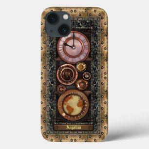 Elegant Vintage Steampunk Timepiece iPhone 13 Case