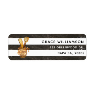 Elegant Vintage Striped Spa Address
