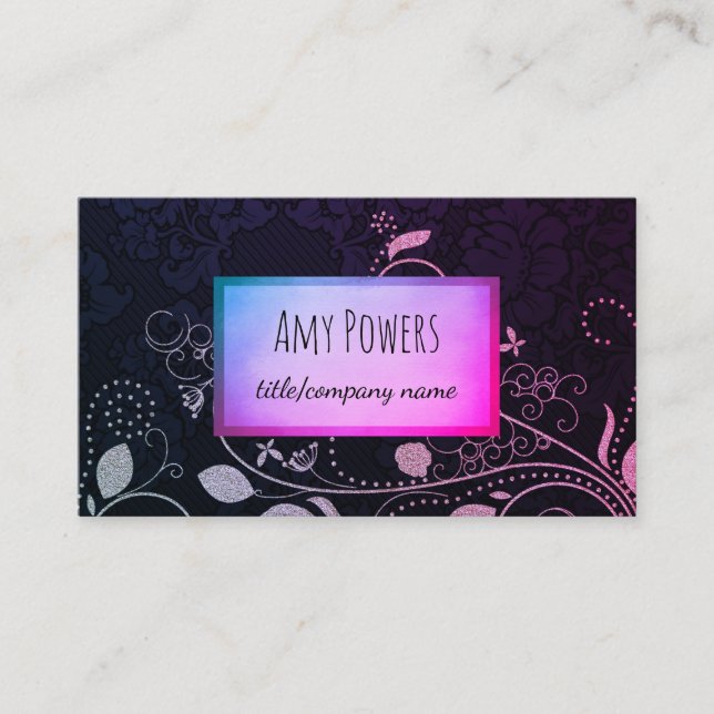 elegant vintage style custom business card (Front)