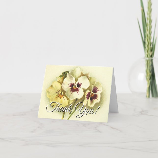 Elegant Vintage-Style Floral Thank You Card (Front)