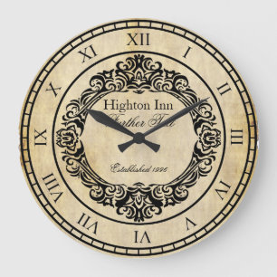 Elegant Vintage Style Personalised Wall Clock