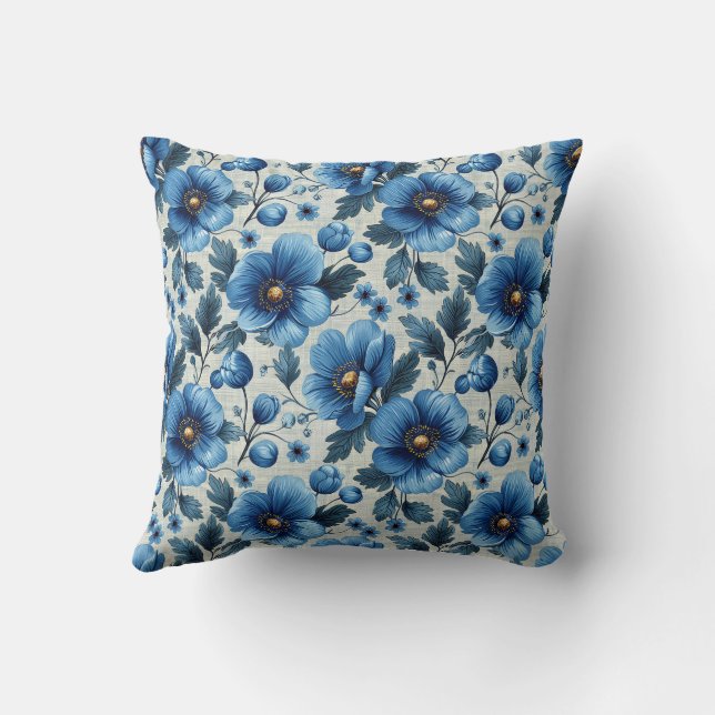 Elegant Vintage Stylish Romantic Floral Chic Cushion (Back)