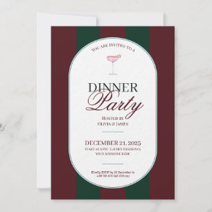 Elegant vintage Tartan Plaid Christmas Invitation