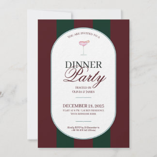 Elegant vintage Tartan Plaid Christmas Invitation