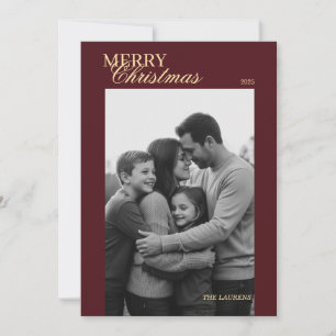 Elegant vintage Tartan Plaid Holiday Card