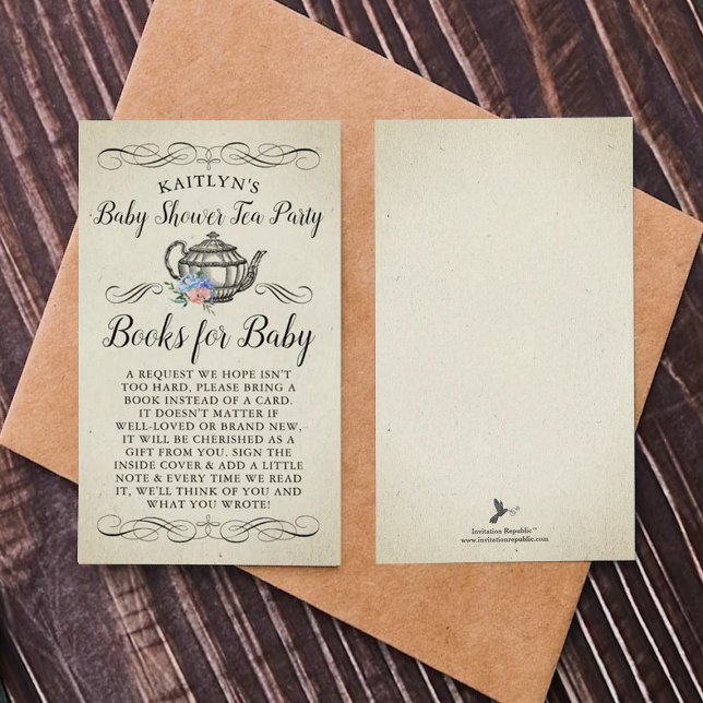 Elegant Vintage Tea Party | Book Request Enclosure Card (Creator Uploaded)