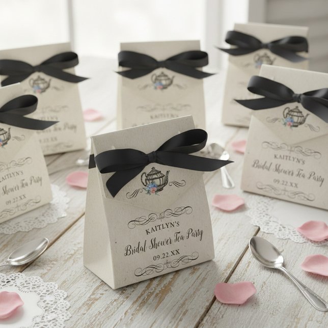 Elegant Vintage Tea Party | Bridal Shower Favour Box (Creator Uploaded)