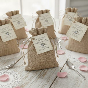 Elegant Vintage Tea Party Bridal Shower Favour Tags
