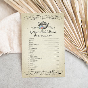 Elegant Vintage Tea Party   Bridal Shower Game