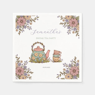 Elegant Vintage Tea Party Bridal Shower  Napkin