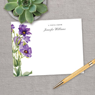 Elegant Vintage Texas Bluebell Floral w/ Name Card