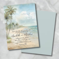 Elegant Vintage Tropical Beach Wedding